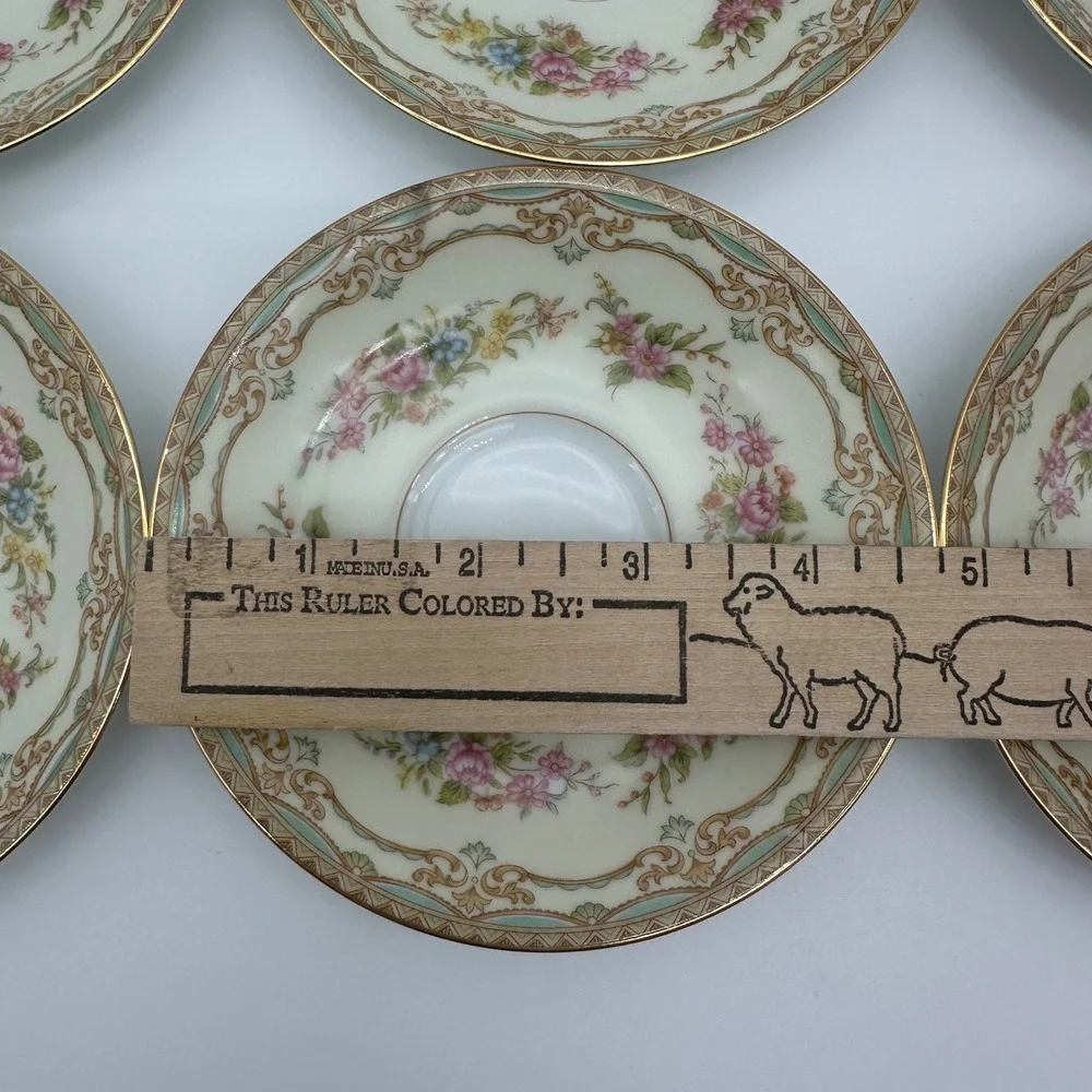 Noritake Sherwood 3926 Demitasse Set Coffee Pot Creamer Sugar 8 Cups Saucers
